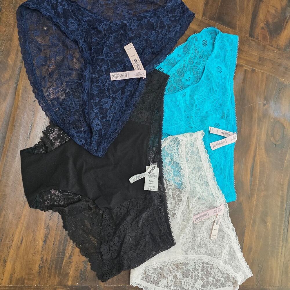 Victoria's Secret PINK Panty Bundle 9pc XL Lace Seamless Thong Bikini NWT